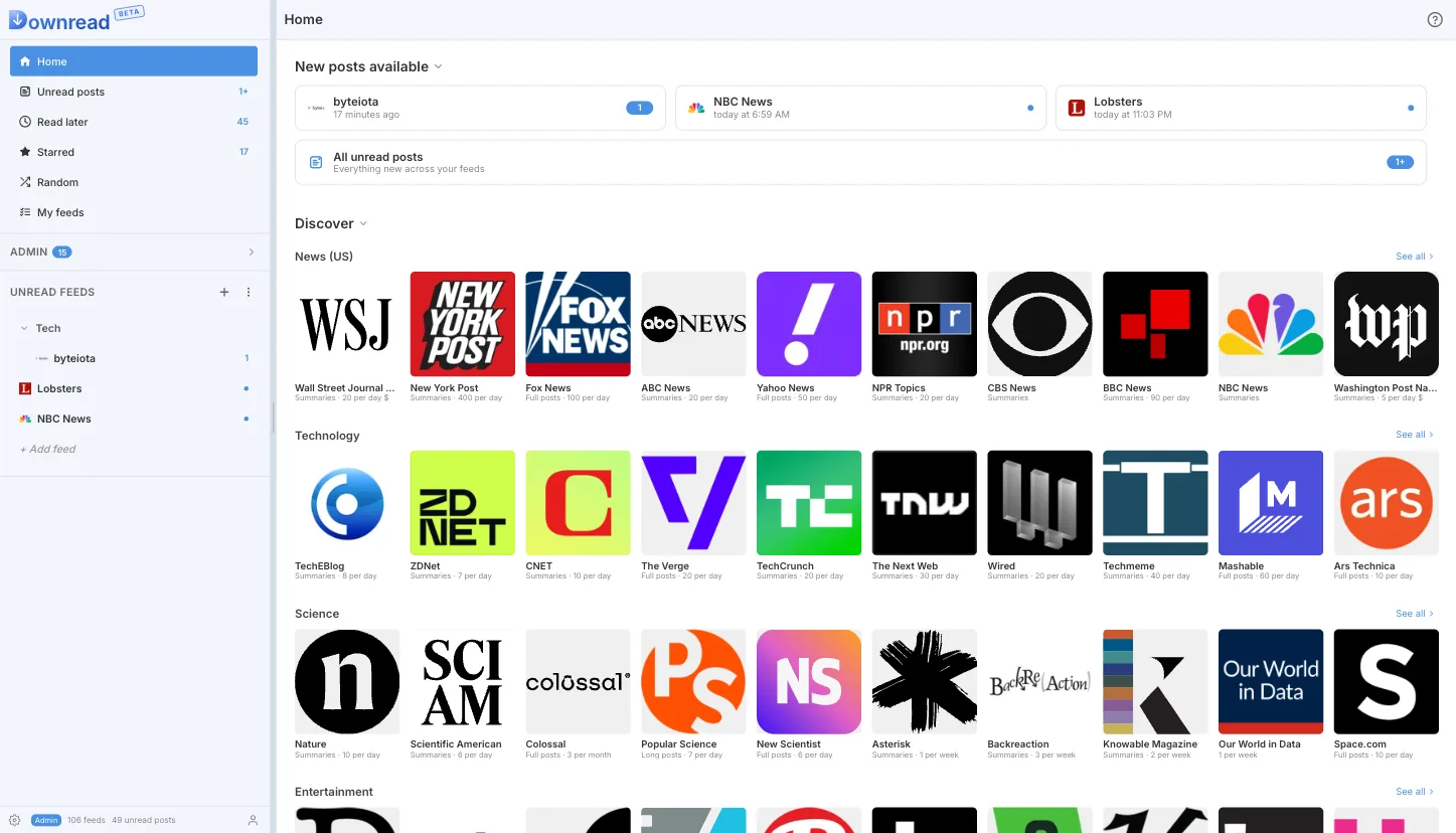 New start page, desktop